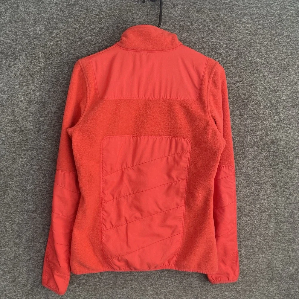 Nike Therma‎ Fit Hybrid Jacket Womens M Red Orange Fleece Puffer